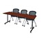 Kobe Rectangle Training Table, 84" W, 29" H, Laminate Top, Cherry MKTRCT8424CH23BK - alternate 1